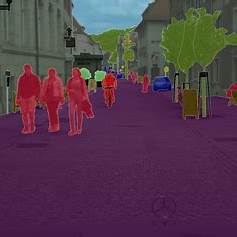 Cityscapes dataset segmentation example 2